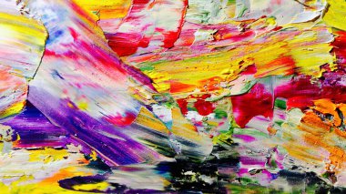 Renkli soyut arka plan duvar kağıdı. Modern motif görsel sanat. Yağlı boya karışımı. Moda el boyama bezi. Duvar dekorasyonu ve duvar resimleri fikri. 3 Boyutlu Doku.