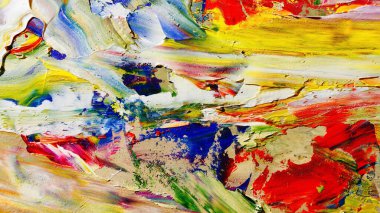 Renkli soyut arka plan duvar kağıdı. Modern motif görsel sanat. Yağlı boya karışımı. Moda el boyama bezi. Duvar dekorasyonu ve duvar resimleri fikri. 3 Boyutlu Doku