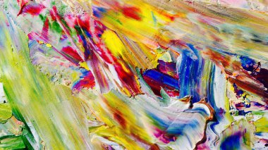 Renkli soyut arka plan duvar kağıdı. Modern motif görsel sanat. Yağlı boya karışımı. Moda el boyama bezi. Duvar dekorasyonu ve duvar resimleri fikri. 3 Boyutlu Doku
