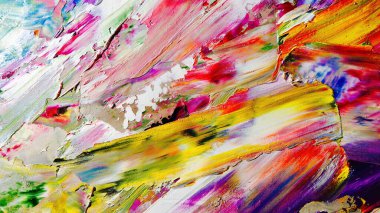 Renkli soyut arka plan duvar kağıdı. Modern motif görsel sanat. Yağlı boya karışımı. Moda el boyama bezi. Duvar dekorasyonu ve duvar resimleri fikri. 3 Boyutlu Doku