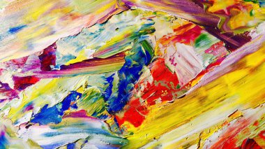 Renkli soyut arka plan duvar kağıdı. Modern motif görsel sanat. Yağlı boya karışımı. Moda el boyama bezi. Duvar dekorasyonu ve duvar resimleri fikri. 3 Boyutlu Doku