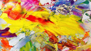 Renkli soyut arka plan duvar kağıdı. Modern motif görsel sanat. Yağlı boya karışımı. Moda el boyama bezi. Duvar dekorasyonu ve duvar resimleri fikri. 3 Boyutlu Doku.