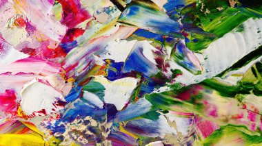 Renkli soyut arka plan duvar kağıdı. Modern motif görsel sanat. Yağlı boya karışımı. Moda el boyama bezi. Duvar dekorasyonu ve duvar resimleri fikri. 3 Boyutlu Doku.