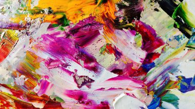 Renkli soyut arka plan duvar kağıdı. Modern motif görsel sanat. Yağlı boya karışımı. Moda el boyama bezi. Duvar dekorasyonu ve duvar resimleri fikri. 3 Boyutlu Doku.