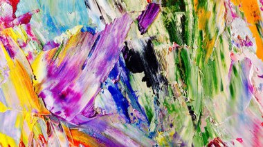 Renkli soyut arka plan duvar kağıdı. Modern motif görsel sanat. Yağlı boya karışımı. Moda el boyama bezi. Duvar dekorasyonu ve duvar resimleri fikri. 3 Boyutlu Doku.