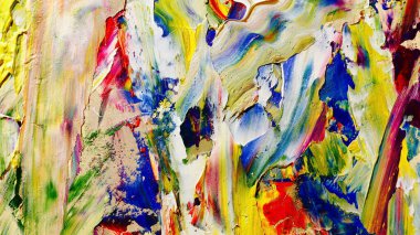 Renkli soyut arka plan duvar kağıdı. Modern motif görsel sanat. Yağlı boya karışımı. Moda el boyama bezi. Duvar dekorasyonu ve duvar resimleri fikri. 3 Boyutlu Doku.