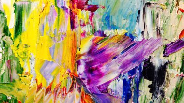 Renkli soyut arka plan duvar kağıdı. Modern motif görsel sanat. Yağlı boya karışımı. Moda el boyama bezi. Duvar dekorasyonu ve duvar resimleri fikri. 3 Boyutlu Doku.