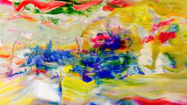 Renkli soyut arka plan duvar kağıdı. Modern motif görsel sanat. Yağlı boya karışımı. Moda el boyama bezi. Duvar dekorasyonu ve duvar resimleri fikri. 3 Boyutlu Doku.