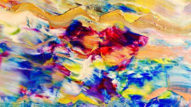 Renkli soyut arka plan duvar kağıdı. Modern motif görsel sanat. Yağlı boya karışımı. Moda el boyama bezi. Duvar dekorasyonu ve duvar resimleri fikri. 3 Boyutlu Doku