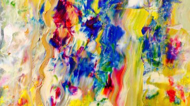 Renkli soyut arka plan duvar kağıdı. Modern motif görsel sanat. Yağlı boya karışımı. Moda el boyama bezi. Duvar dekorasyonu ve duvar resimleri fikri. 3 Boyutlu Doku