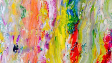 Renkli soyut arka plan duvar kağıdı. Modern motif görsel sanat. Yağlı boya karışımı. Moda el boyama bezi. Duvar dekorasyonu ve duvar resimleri fikri. 3 Boyutlu Doku