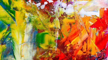 Renkli soyut arka plan duvar kağıdı. Modern motif görsel sanat. Yağlı boya karışımı. Moda el boyama bezi. Duvar dekorasyonu ve duvar resimleri fikri. 3 Boyutlu Doku