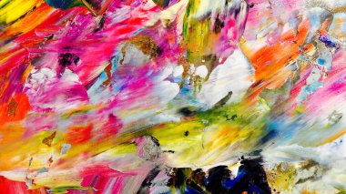 Renkli soyut arka plan duvar kağıdı. Modern motif görsel sanat. Yağlı boya karışımı. Moda el boyama bezi. Duvar dekorasyonu ve duvar resimleri fikri. 3 Boyutlu Doku