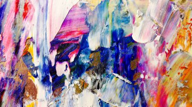 Renkli soyut arka plan duvar kağıdı. Modern motif görsel sanat. Yağlı boya karışımı. Moda el boyama bezi. Duvar dekorasyonu ve duvar resimleri fikri. 3 Boyutlu Doku