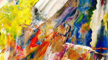 Renkli soyut arka plan duvar kağıdı. Modern motif görsel sanat. Yağlı boya karışımı. Moda el boyama bezi. Duvar dekorasyonu ve duvar resimleri fikri. 3 Boyutlu Doku