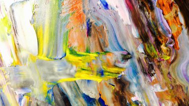 Renkli soyut arka plan duvar kağıdı. Modern motif görsel sanat. Yağlı boya karışımı. Moda el boyama bezi. Duvar dekorasyonu ve duvar resimleri fikri. 3 Boyutlu Doku.