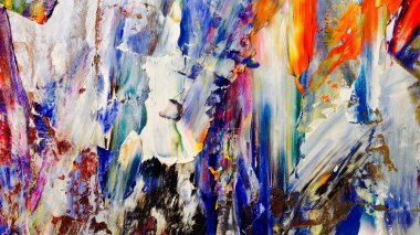 Renkli soyut arka plan duvar kağıdı. Modern motif görsel sanat. Yağlı boya karışımı. Moda el boyama bezi. Duvar dekorasyonu ve duvar resimleri fikri. 3 Boyutlu Doku.