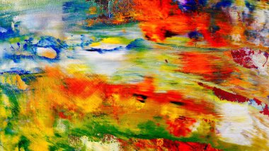 Renkli soyut arka plan duvar kağıdı. Modern motif görsel sanat. Yağlı boya karışımı. Moda el boyama bezi. Duvar dekorasyonu ve duvar resimleri fikri. 3 Boyutlu Doku.