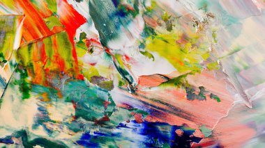 Renkli soyut arka plan duvar kağıdı. Modern motif görsel sanat. Yağlı boya karışımı. Moda el boyama bezi. Duvar dekorasyonu ve duvar resimleri fikri. 3 Boyutlu Doku