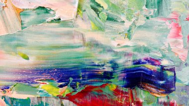 Renkli soyut arka plan duvar kağıdı. Modern motif görsel sanat. Yağlı boya karışımı. Moda el boyama bezi. Duvar dekorasyonu ve duvar resimleri fikri. 3 Boyutlu Doku.