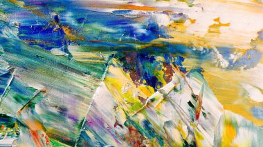 Renkli soyut arka plan duvar kağıdı. Modern motif görsel sanat. Yağlı boya karışımı. Moda el boyama bezi. Duvar dekorasyonu ve duvar resimleri fikri. 3 Boyutlu Doku.