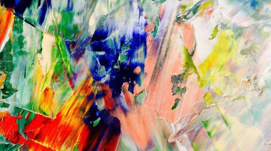 Renkli soyut arka plan duvar kağıdı. Modern motif görsel sanat. Yağlı boya karışımı. Moda el boyama bezi. Duvar dekorasyonu ve duvar resimleri fikri. 3 Boyutlu Doku.