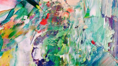 Renkli soyut arka plan duvar kağıdı. Modern motif görsel sanat. Yağlı boya karışımı. Moda el boyama bezi. Duvar dekorasyonu ve duvar resimleri fikri. 3 Boyutlu Doku.