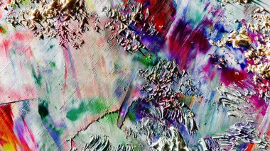 Renkli soyut arka plan duvar kağıdı. Modern motif görsel sanat. Yağlı boya karışımı. Moda el boyama bezi. Duvar dekorasyonu ve duvar resimleri fikri. 3 Boyutlu Doku