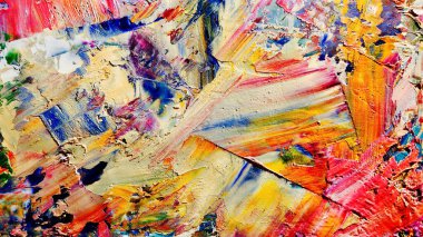 Renkli soyut arka plan duvar kağıdı. Modern motif görsel sanat. Yağlı boya karışımı. Moda el boyama bezi. Duvar dekorasyonu ve duvar resimleri fikri. 3 Boyutlu Doku