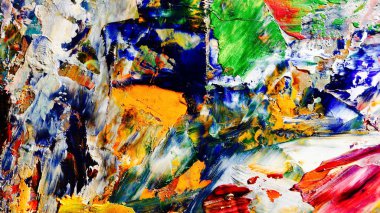 Renkli soyut arka plan duvar kağıdı. Modern motif görsel sanat. Yağlı boya karışımı. Moda el boyama bezi. Duvar dekorasyonu ve duvar resimleri fikri. 3 Boyutlu Doku