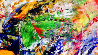 Renkli soyut arka plan duvar kağıdı. Modern motif görsel sanat. Yağlı boya karışımı. Moda el boyama bezi. Duvar dekorasyonu ve duvar resimleri fikri. 3 Boyutlu Doku