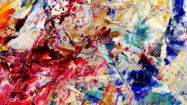 Renkli soyut arka plan duvar kağıdı. Modern motif görsel sanat. Yağlı boya karışımı. Moda el boyama bezi. Duvar dekorasyonu ve duvar resimleri fikri. 3 Boyutlu Doku