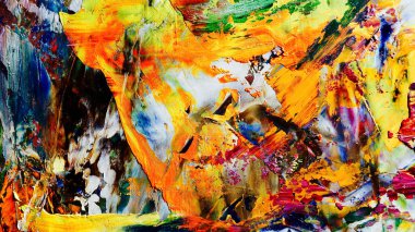 Renkli soyut arka plan duvar kağıdı. Modern motif görsel sanat. Yağlı boya karışımı. Moda el boyama bezi. Duvar dekorasyonu ve duvar resimleri fikri. 3 Boyutlu Doku