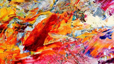 Renkli soyut arka plan duvar kağıdı. Modern motif görsel sanat. Yağlı boya karışımı. Moda el boyama bezi. Duvar dekorasyonu ve duvar resimleri fikri. 3 Boyutlu Doku