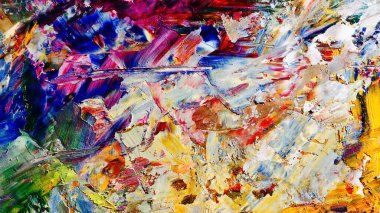 Renkli soyut arka plan duvar kağıdı. Modern motif görsel sanat. Yağlı boya karışımı. Moda el boyama bezi. Duvar dekorasyonu ve duvar resimleri fikri. 3 Boyutlu Doku