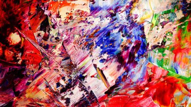 Renkli soyut arka plan duvar kağıdı. Modern motif görsel sanat. Yağlı boya karışımı. Moda el boyama bezi. Duvar dekorasyonu ve duvar resimleri fikri. 3 Boyutlu Doku.