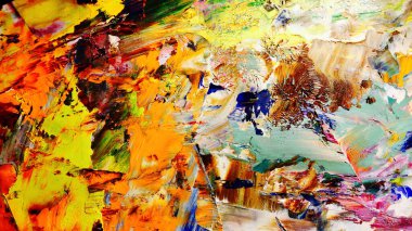 Renkli soyut arka plan duvar kağıdı. Modern motif görsel sanat. Yağlı boya karışımı. Moda el boyama bezi. Duvar dekorasyonu ve duvar resimleri fikri. 3 Boyutlu Doku.