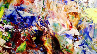 Renkli soyut arka plan duvar kağıdı. Modern motif görsel sanat. Yağlı boya karışımı. Moda el boyama bezi. Duvar dekorasyonu ve duvar resimleri fikri. 3 Boyutlu Doku.