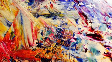 Renkli soyut arka plan duvar kağıdı. Modern motif görsel sanat. Yağlı boya karışımı. Moda el boyama bezi. Duvar dekorasyonu ve duvar resimleri fikri. 3 Boyutlu Doku.