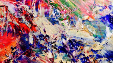 Renkli soyut arka plan duvar kağıdı. Modern motif görsel sanat. Yağlı boya karışımı. Moda el boyama bezi. Duvar dekorasyonu ve duvar resimleri fikri. 3 Boyutlu Doku.