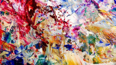 Renkli soyut arka plan duvar kağıdı. Modern motif görsel sanat. Yağlı boya karışımı. Moda el boyama bezi. Duvar dekorasyonu ve duvar resimleri fikri. 3 Boyutlu Doku.