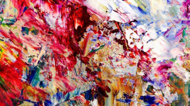 Renkli soyut arka plan duvar kağıdı. Modern motif görsel sanat. Yağlı boya karışımı. Moda el boyama bezi. Duvar dekorasyonu ve duvar resimleri fikri. 3 Boyutlu Doku.