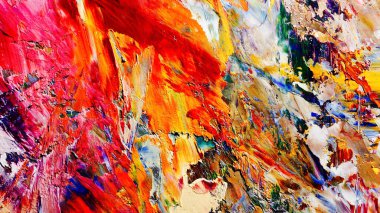 Renkli soyut arka plan duvar kağıdı. Modern motif görsel sanat. Yağlı boya karışımı. Moda el boyama bezi. Duvar dekorasyonu ve duvar resimleri fikri. 3 Boyutlu Doku.