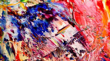 Renkli soyut arka plan duvar kağıdı. Modern motif görsel sanat. Yağlı boya karışımı. Moda el boyama bezi. Duvar dekorasyonu ve duvar resimleri fikri. 3 Boyutlu Doku.