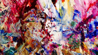 Renkli soyut arka plan duvar kağıdı. Modern motif görsel sanat. Yağlı boya karışımı. Moda el boyama bezi. Duvar dekorasyonu ve duvar resimleri fikri. 3 Boyutlu Doku.