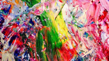 Renkli soyut arka plan duvar kağıdı. Modern motif görsel sanat. Yağlı boya karışımı. Moda el boyama bezi. Duvar dekorasyonu ve duvar resimleri fikri. 3 Boyutlu Doku.