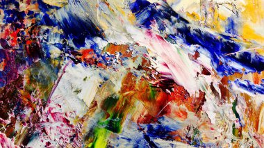 Renkli soyut arka plan duvar kağıdı. Modern motif görsel sanat. Yağlı boya karışımı. Moda el boyama bezi. Duvar dekorasyonu ve duvar resimleri fikri. 3 Boyutlu Doku.