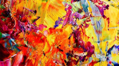 Renkli soyut arka plan duvar kağıdı. Modern motif görsel sanat. Yağlı boya karışımı. Moda el boyama bezi. Duvar dekorasyonu ve duvar resimleri fikri. 3 Boyutlu Doku.