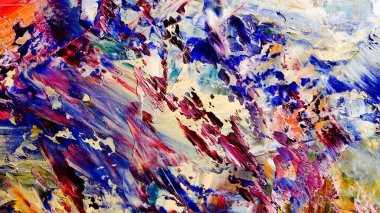 Renkli soyut arka plan duvar kağıdı. Modern motif görsel sanat. Yağlı boya karışımı. Moda el boyama bezi. Duvar dekorasyonu ve duvar resimleri fikri. 3 Boyutlu Doku.