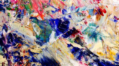 Renkli soyut arka plan duvar kağıdı. Modern motif görsel sanat. Yağlı boya karışımı. Moda el boyama bezi. Duvar dekorasyonu ve duvar resimleri fikri. 3 Boyutlu Doku.